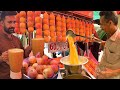 Peach Juice Making 🍑 Refreshing Peach Fruit Juice | Healthy Summer Street Drink | Aroo Sharbat