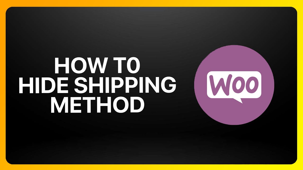 How To Hide Shipping Method In WooCommerce Tutorial - YouTube