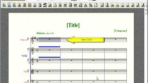 Finale Notation Software (2008-2009) Tutorial- Adding and Deleting Staves