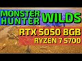 MONSTER HUNTER WILDS - BENCHMARK | RTX 5050 8GB + RYZEN 7 5700 | FullHD 1080p