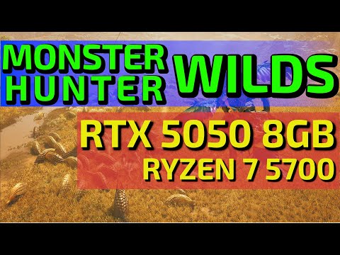 Náhled FPS testu hry Monster Hunter Wilds na herním PC s RTX 5050 8GB a Ryzenem 7 5700