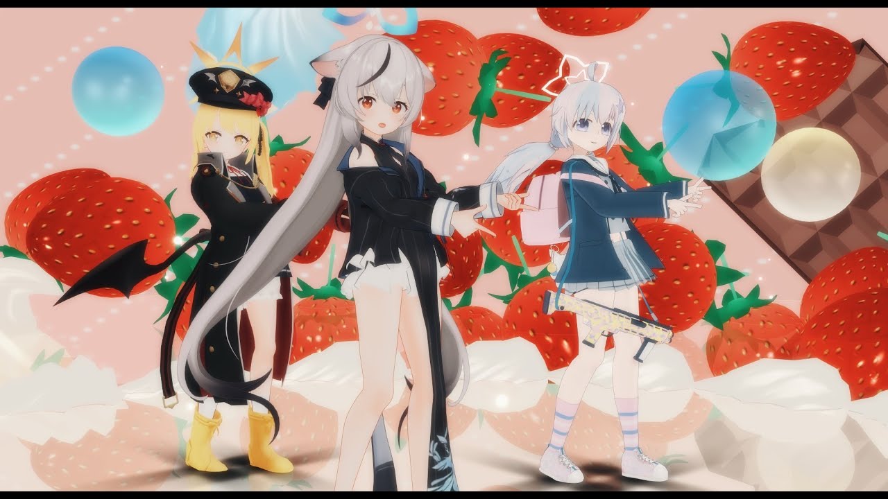 MMDブルーアーカイブ】三合一綜合小孩【Pico pico tokyo】 - YouTube