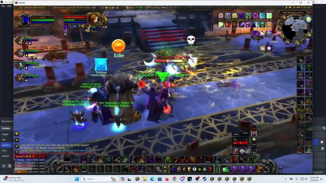 WoW TBC multibox karazhan moroes no healer