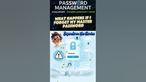 I forgot my master password, Now what?