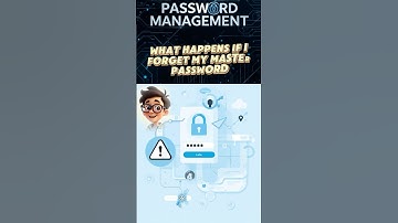 I forgot my master password, Now what?