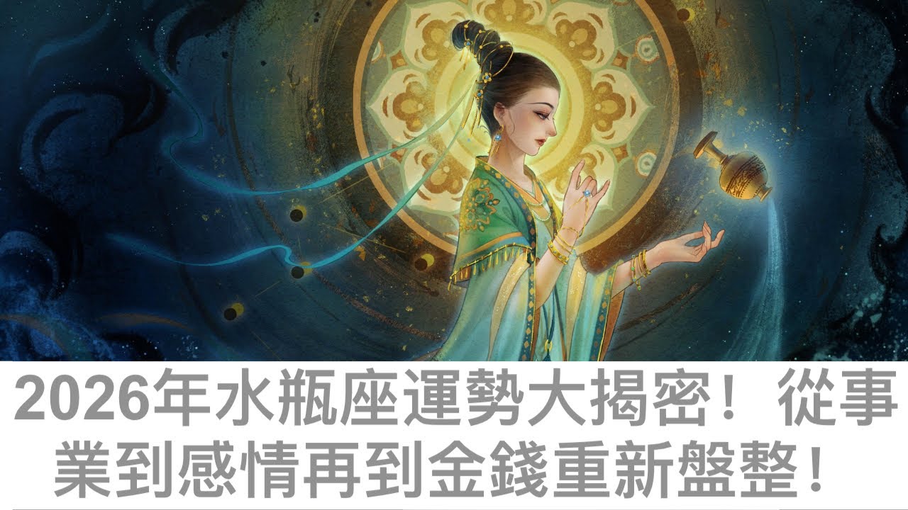 【2026年12星座年運 · 詳細版】2026年水瓶座運勢大揭密：從事業到感情再到金錢全都要重新盤整，命運會用最溫柔卻最真實的方式讓你成長，你越早知道越能少走彎路，錯過真的會後悔！♒️✨