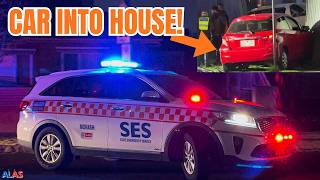 2x CARS CRASH into House in OAKLEIGH! - New Monash SES COMMAND & RESCUE Responds | AL&S