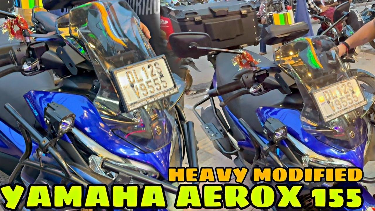 YAMAHA AEROX 155 ko kardia full Long Tour Ready Modified | Verma Moto Hub | Dual Fog light |