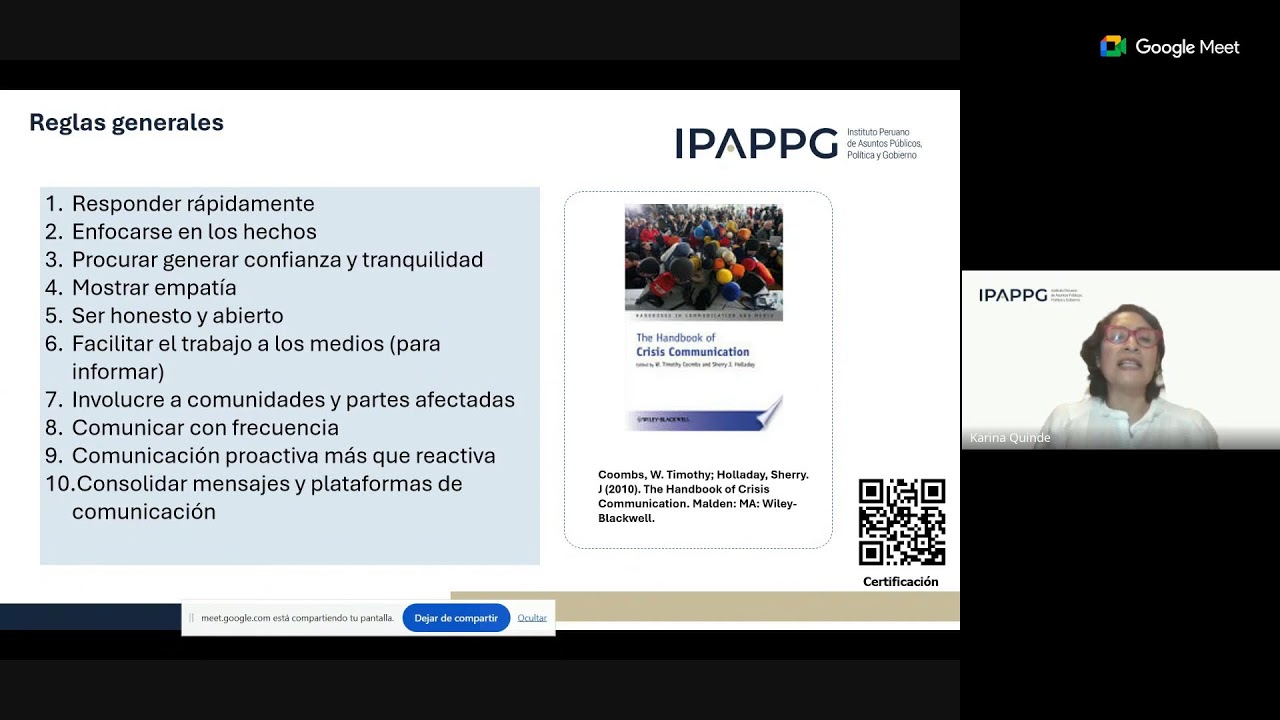 COMUNICACIÓN Y MANEJO DE CRISIS EN EL SECTOR PÚBLICO