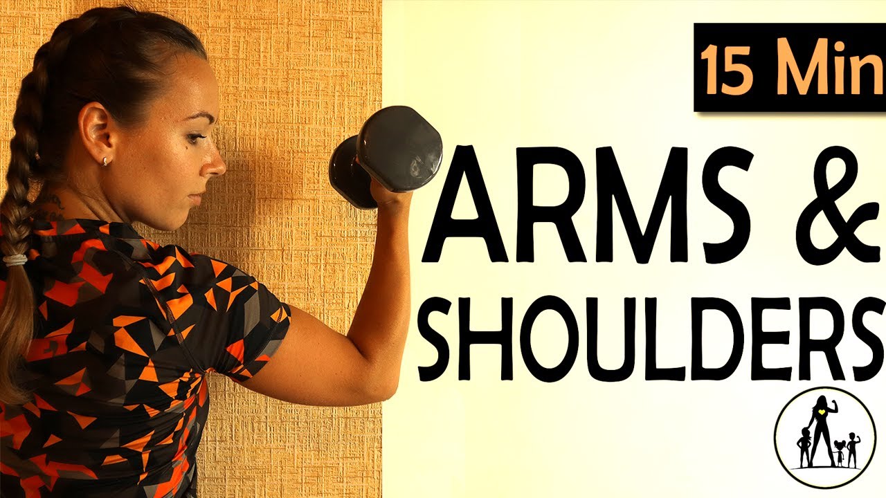15 Min DUMBBELL ARMS & SHOULDER WORKOUT at Home | No Repeat - YouTube