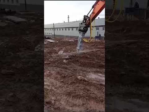 Гидромолот для Hyundai R130 R140 экскаватора 13-14 тонн ProfBreaker PB180S закрытый, видео 1