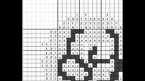Picross（Logic puzzle）playing with Excel sheet No5