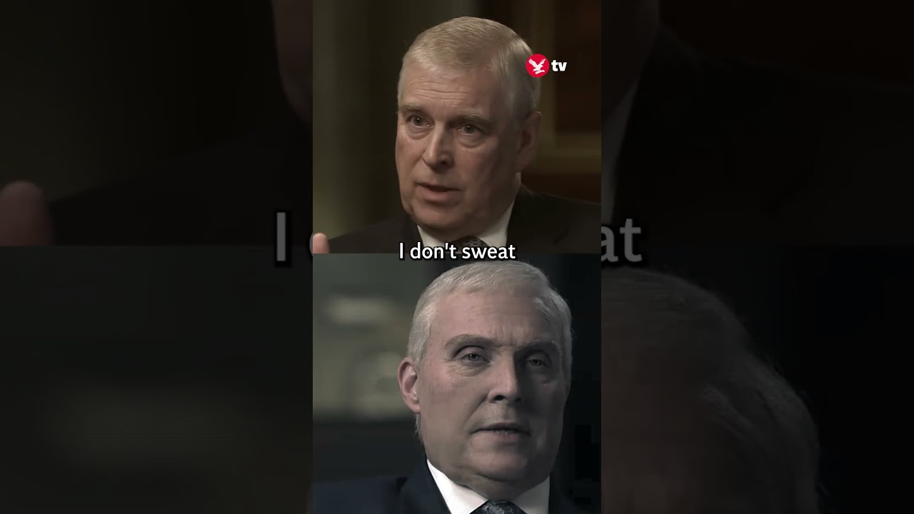 How Prince Andrew Scoop 'sweat' scene compares to real Newsnight interview #shorts #tv #royalfamily