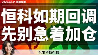 【港股】恒科逃顶抄底止盈后  反手做空  卡住完美节奏！｜2月14日复盘 #恒生指数 #恒生科技