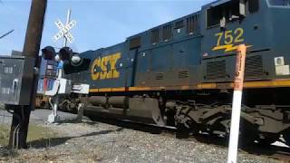 CSX stack train coming through Highland NY