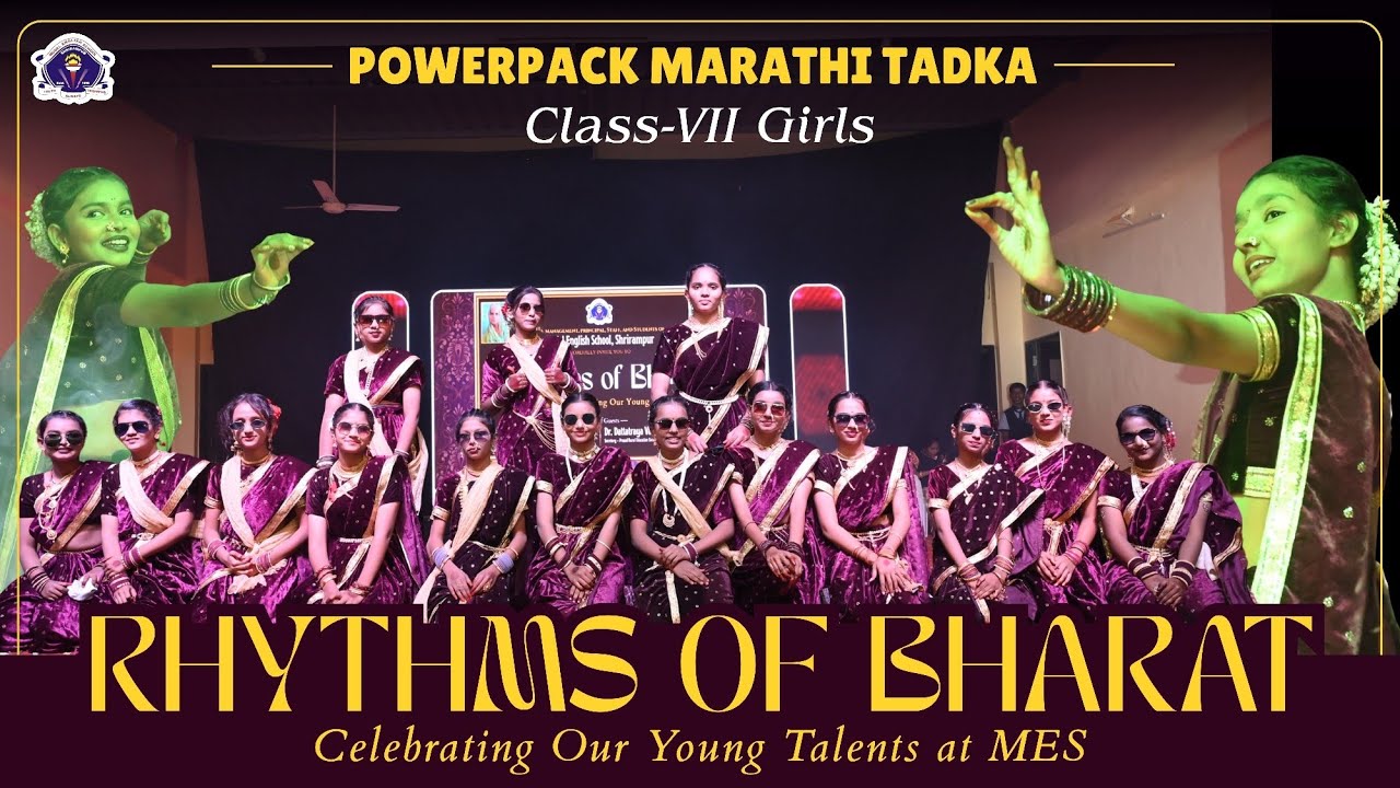 Marathi Tadka 🧡 Class 7 Girls | Rhythms of Bharat at MES 