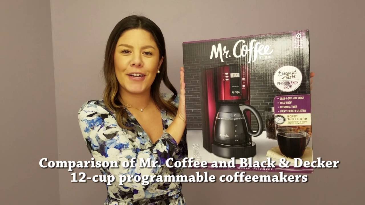 Mr Coffee vs Black & Decker 12 cup coffeemaker YouTube