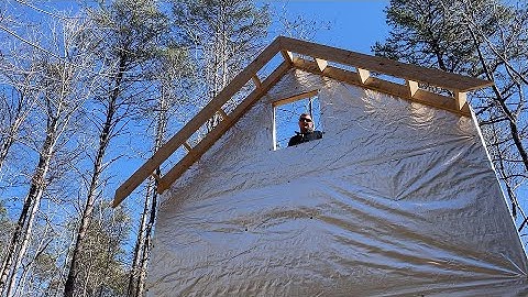 Off grid Cabin Build Part 10 Installing Gable Wall Eves