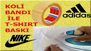 DIY - KOLİ BANDI İLE TİŞÖRT'E BASKI