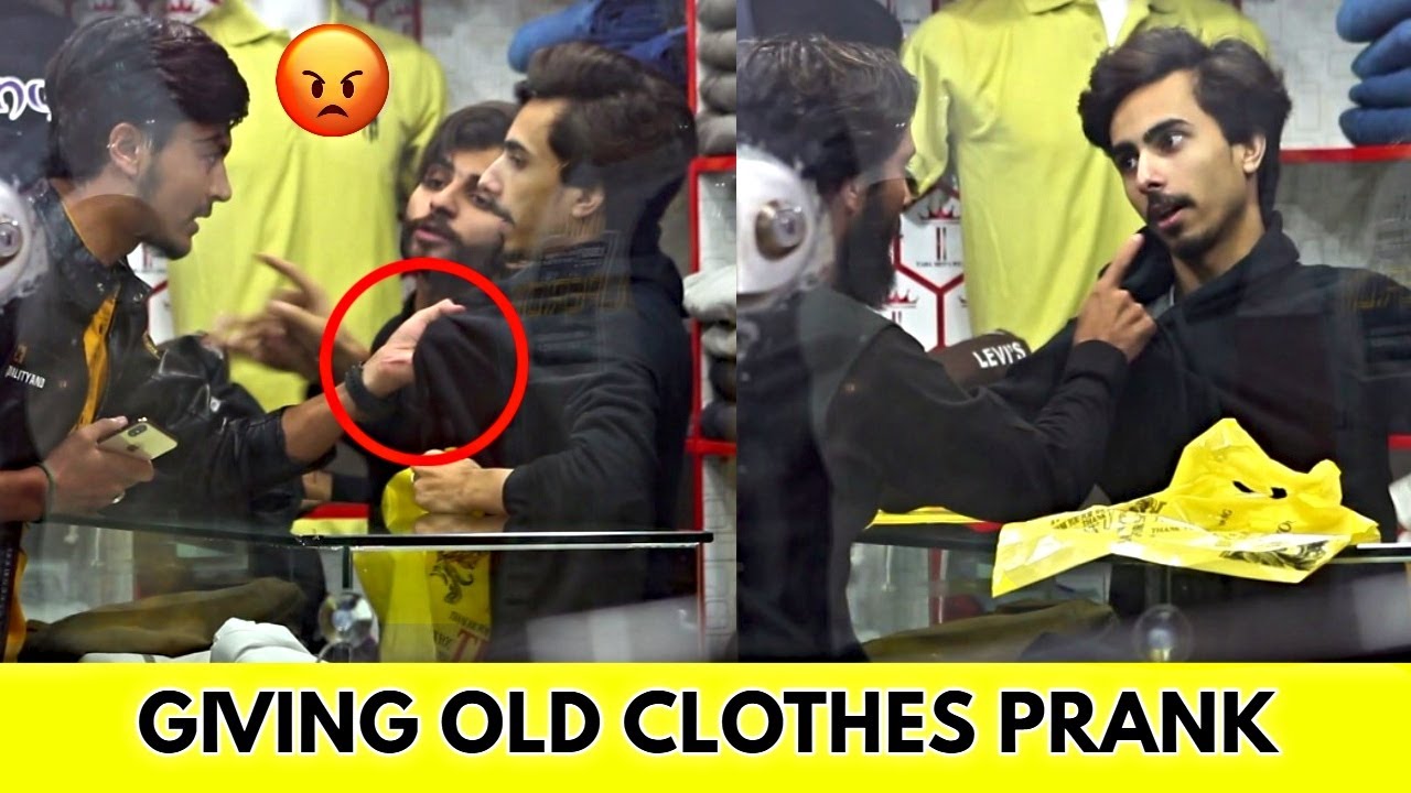 Giving Old Clothes Salesman Prank YouTube