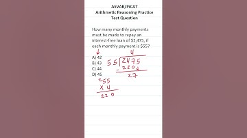 ASVAB/PiCAT Arithmetic Reasoning Practice Test Q: Long Division #acetheasvab with #grammarhero