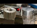 This Old Man is Expert in Making Spur Gear From Old Ships High Strength