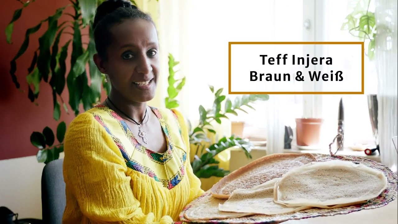 Teig Rezept für Teff Injera braun und weiß, gllutenfrei  ጤፍ ከጀርመን ETHIOPIAN #food