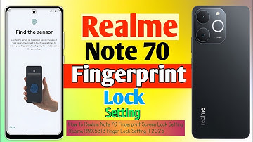 How To Realme Note 70 Fingerprint Screen Lock Setting || Realme RMX5313 Finger Lock Setting || 2025