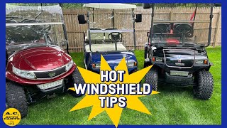 Golf cart windshield care. Don't throw it out, BUFF it out!