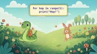 The Bunny Loop Trail! 🐰 For Loops for Kids – Hop Along! | Python Adventure Quest – Level 5