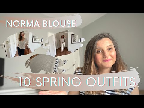 10 Spring Classic Outfit Ideas 2021 With Norma Blouse From Fibre Mood for #SewAprilBlouse Challenge