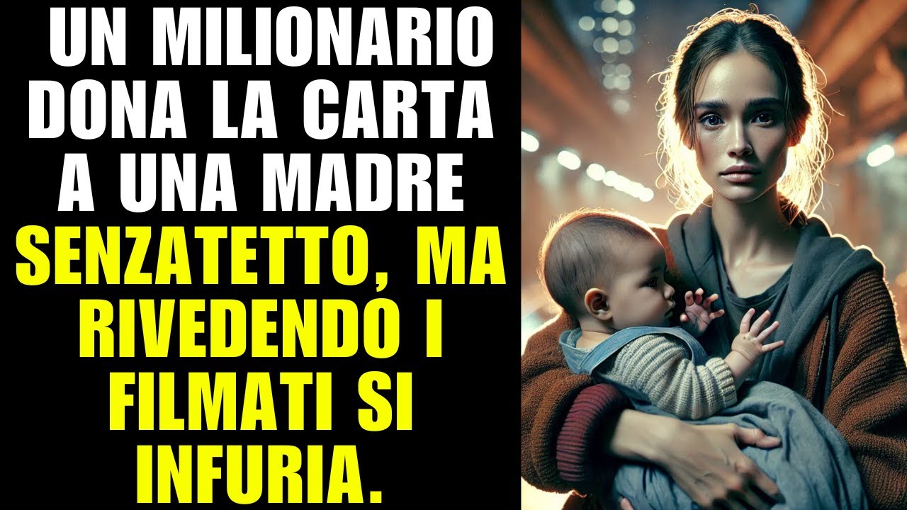 Un milionario dona la carta a una madre senzatetto, ma rivedendo i ...