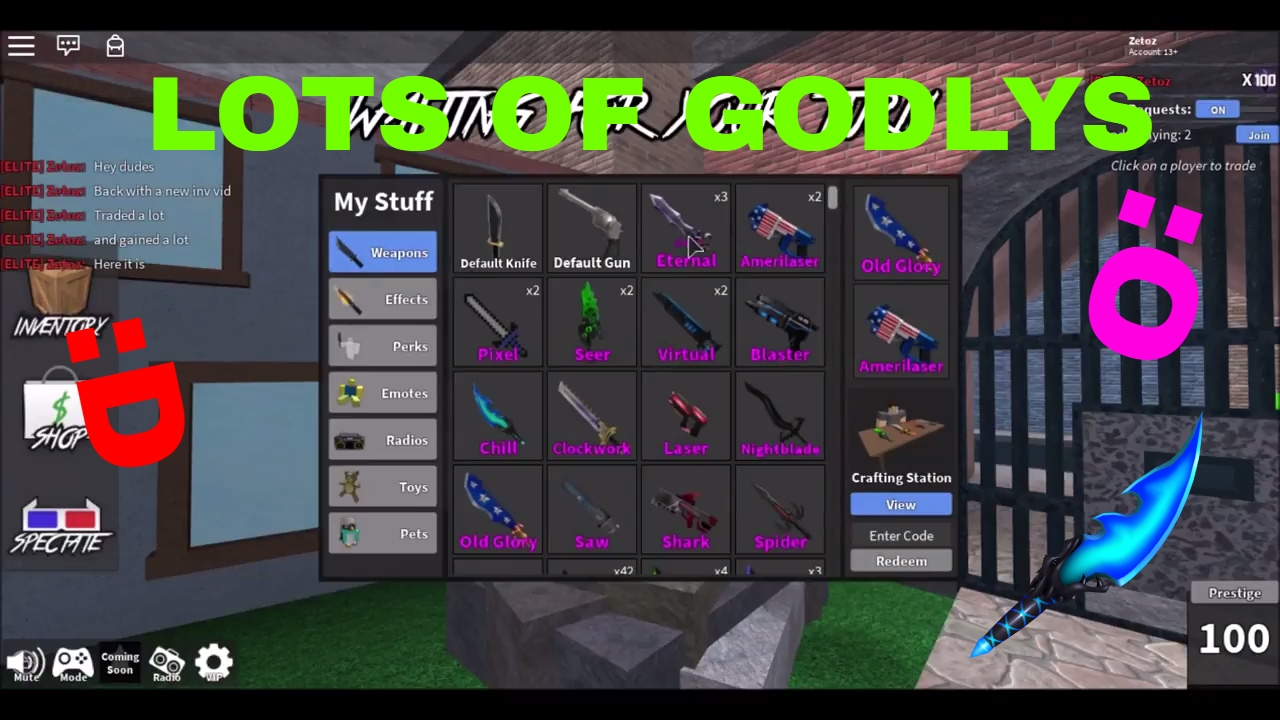 Murder Mystery 2 - My Inventory (Lots More Godlys) - YouTube