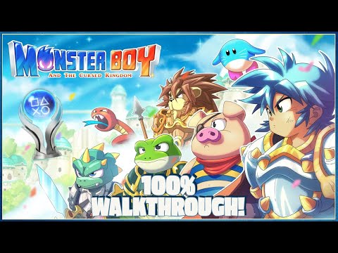 Monster Boy & The Cursed Kingdom - 100% Walkthrough! - No Commentary, All Timestamps in Description