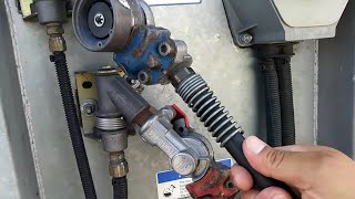 How to connect air suply hoses and electrical cord to trailer