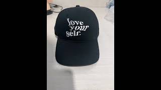 Custom baseball cap with cartoon embroidery logo