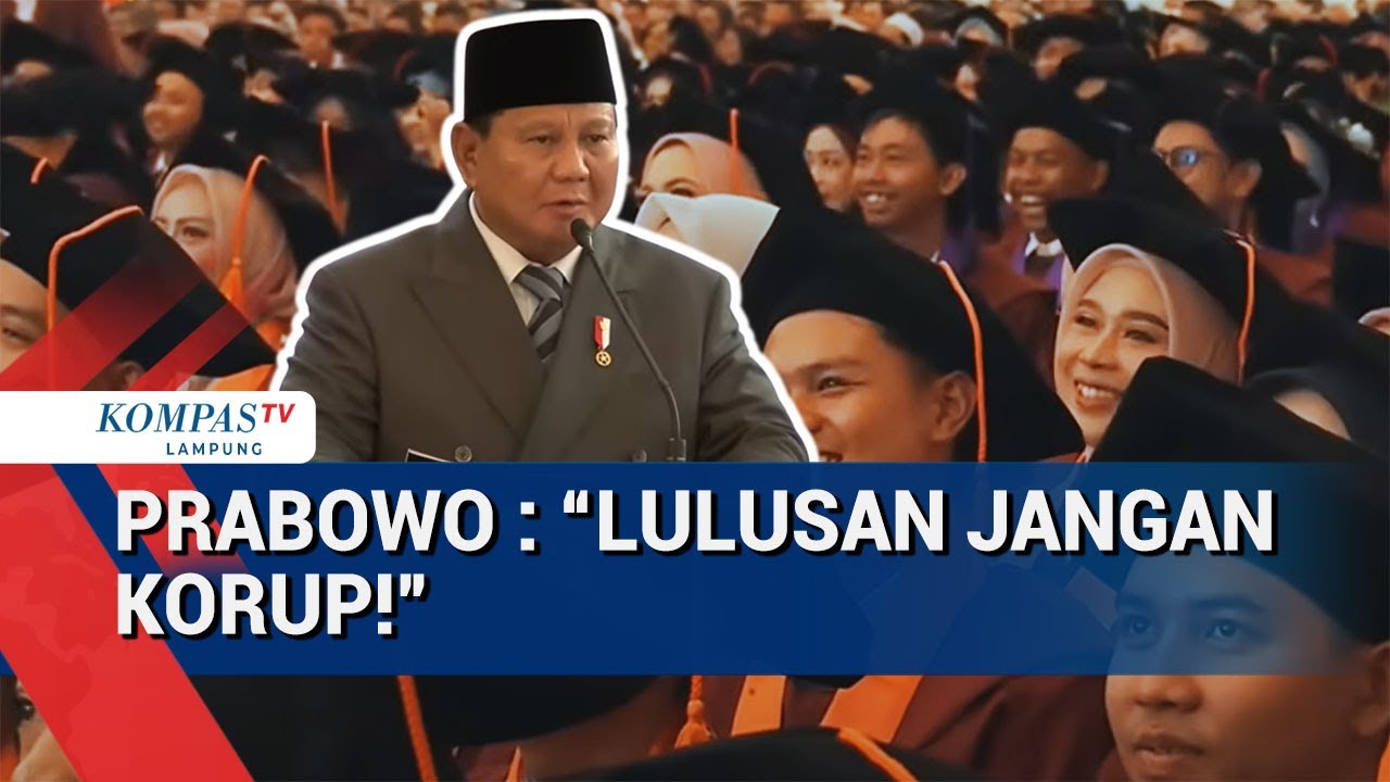 Full Pidato Prabowo di Wisuda Kebangsaan Republik Indonesia, Wanti wanti Lulusan Jangan Korup!