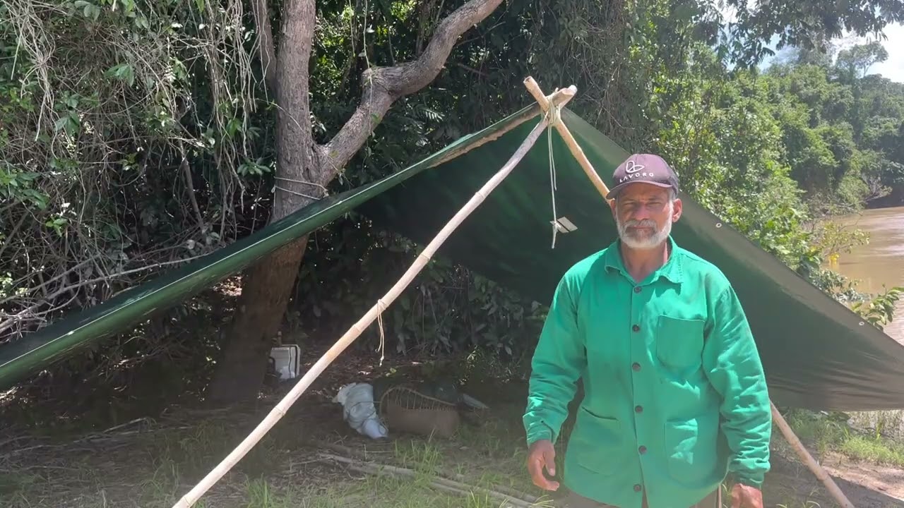 PESCARIA MARAVILHOSA COM PEIXE AU MOLHO MESMO O RIO ESTANDO COM A ÁGUA SUJA 