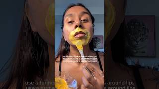 turmeric mask to reduce darkness around lips #turmericbenefits #turmericmask #hyperpigmentation