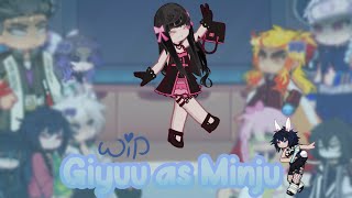 Hashira react to Giyuu as Minju || Gacha react || 2x speed || Kny x illlit || WIP