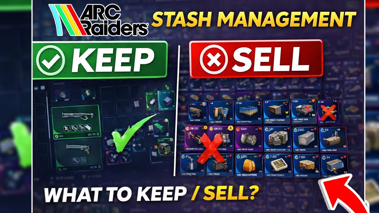 STASH MANAGEMENT GUIDE! What to Keep, Sell & Free Up Space! Arc Raiders ...