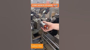 Automatic machine for copper winding on the rotor shaft.#winding #viral #windingmachine #shorts