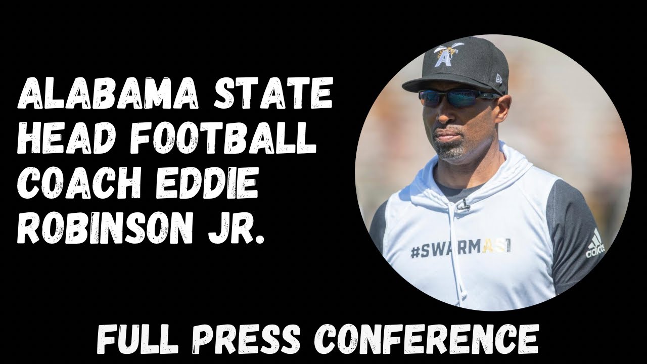 Alabama State University Head football coach Eddie Robinson Jr. weekly  press conference - YouTube