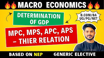 APC, MPC, APS,  MPS & Their Relations | Determination of GDP | Macroeconomics | GE, B.Com, BA, Bsc