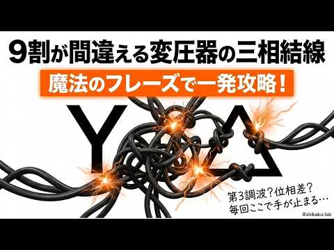 変圧器の三相結線を「魔法のフレーズ」で一発攻略