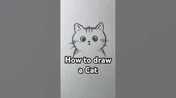 How to draw a cute cat! Easy! #art #drawing #cute #howtodraw