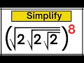 Nice Square Root Exponent Algebra Problem | Olympiad Math