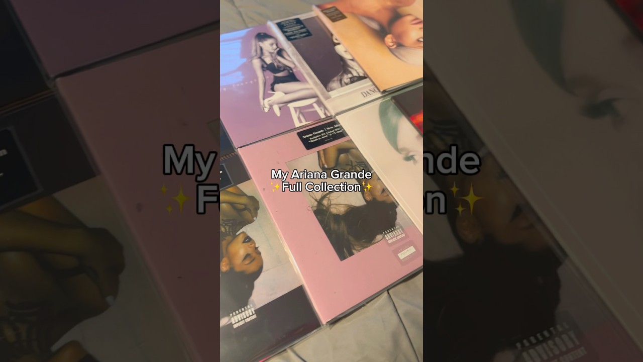 My Full Ariana Grande Vinyl Collection✨✨ #vinyl #arianagrande #collection #viral #fyp