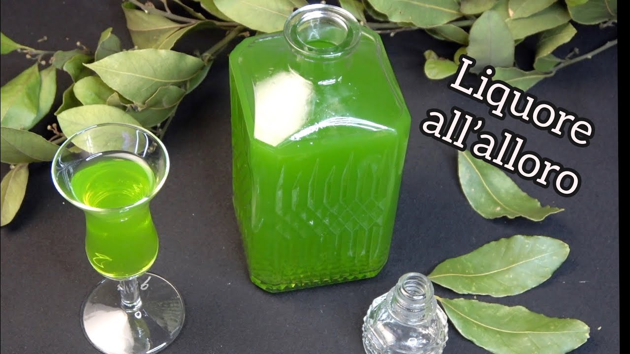 LIQUORE DIGESTIVO ALL' ALLORO FATTO IN CASA!! Ricetta Facile - Homemade Laurel Liqueur Easy Recipe