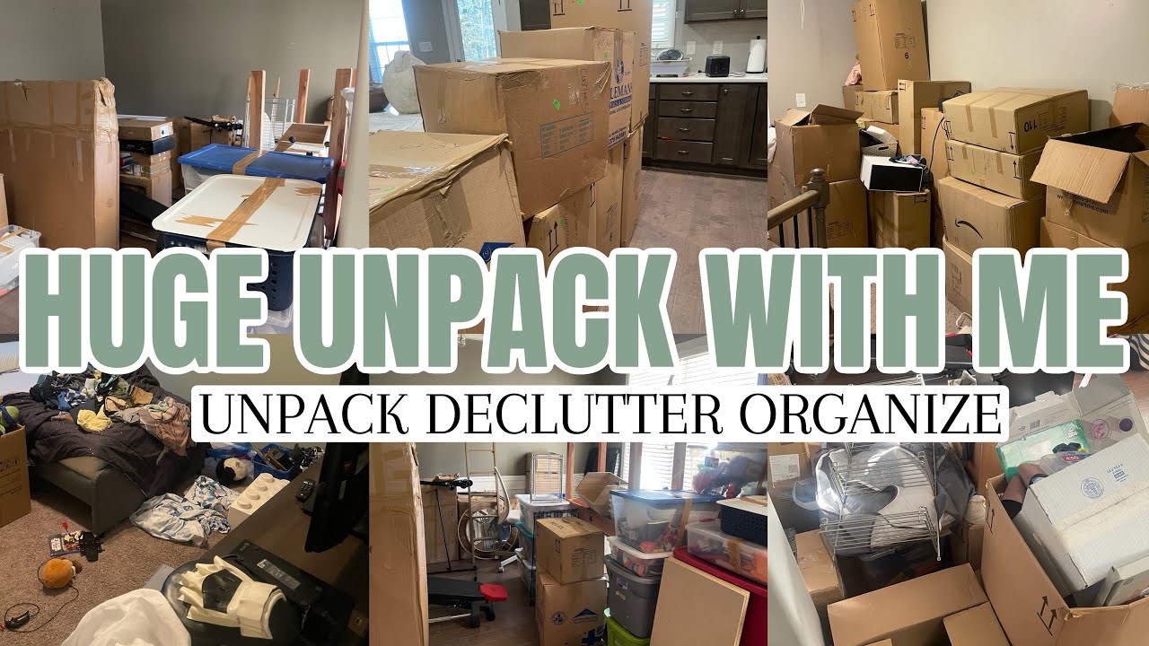 HUGE UNPACK DECLUTTER AND CLEAN WITH ME | EXTREME CLEANING MOTIVATION ...